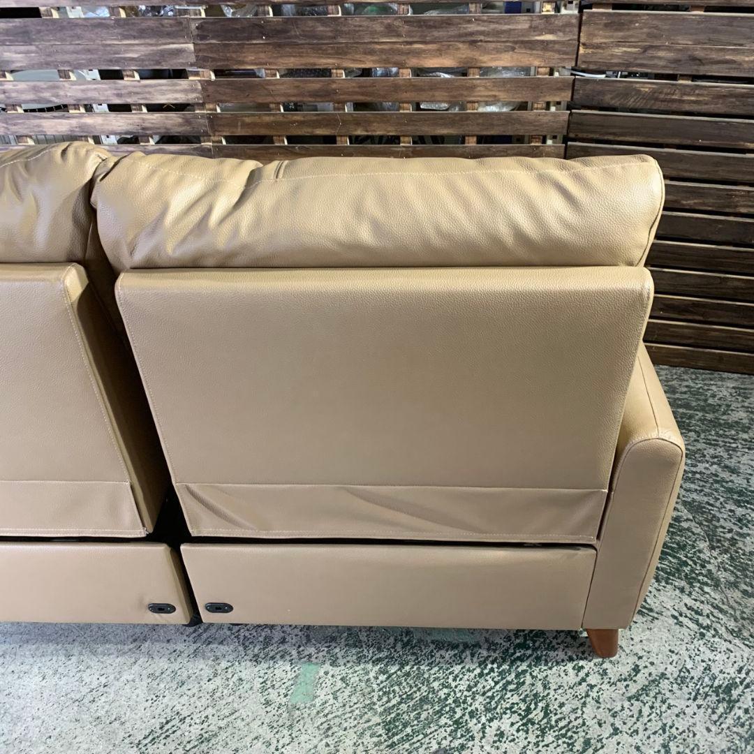 J838R YAMADA 電動リクライニングソファ モカブラウン