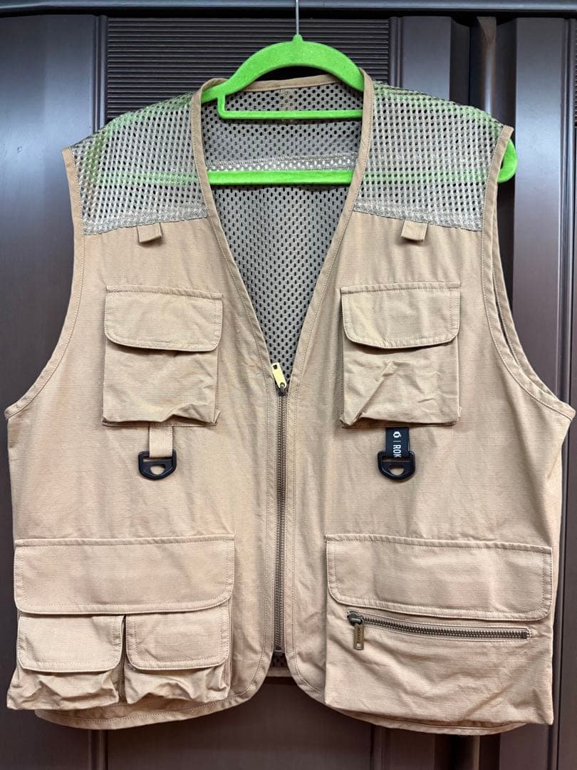 Rokkan フィッシングベスト ベージュ　L