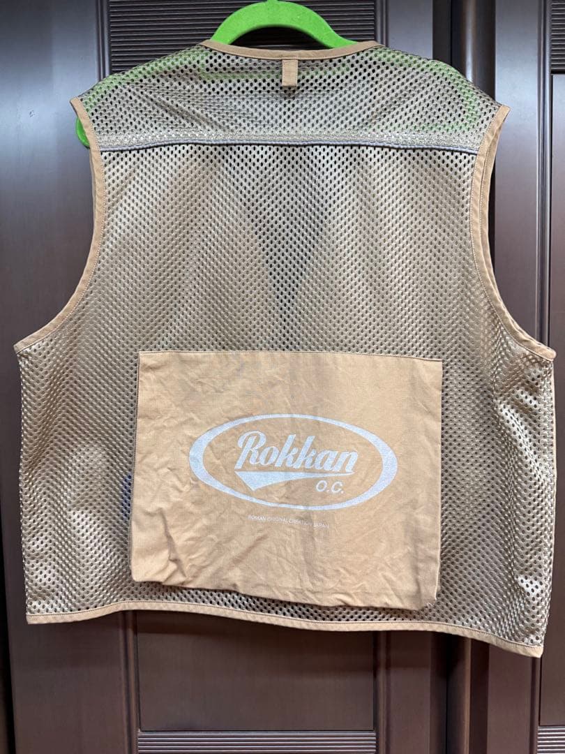 Rokkan フィッシングベスト ベージュ　L