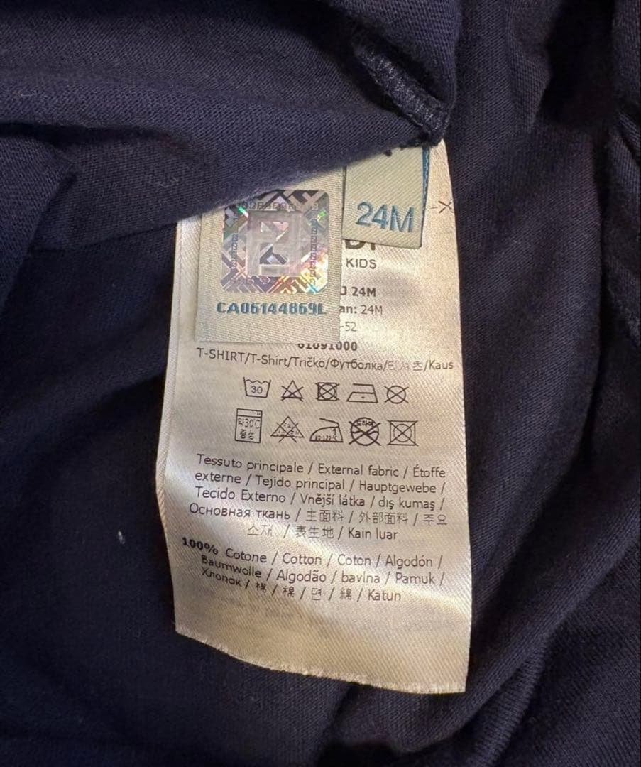 FENDI KIDS Tシャツ　ネイビー サイズ24M