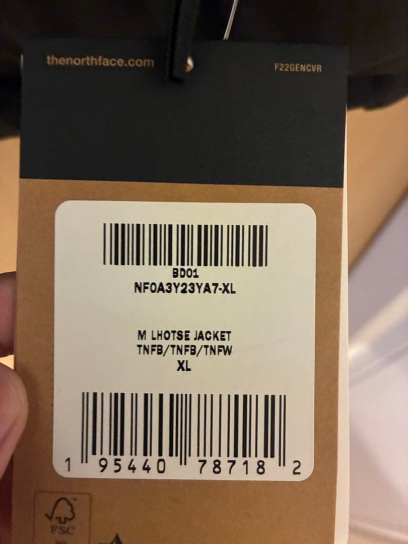 最終値下げ 未使用 ノースフェイス ローツェ ダウンジャケット USサイズ XL