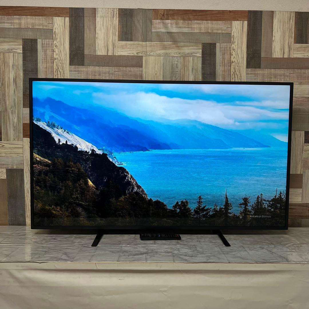 即日受渡❣️全国送料込SHARP55型4K液晶モニター、スピーカー搭載 リモコン付