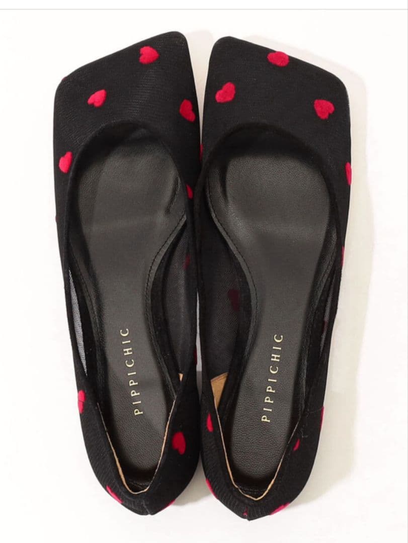 最終お値下げ【新品】PIPPICHIC LINDA HEART　フラットシューズ