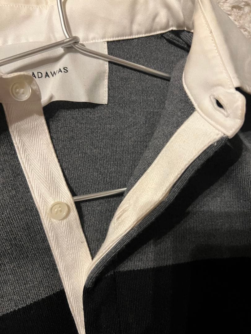 ADAWAS アダワス　ポロ襟　ラガーシャツ風ミニワンピース