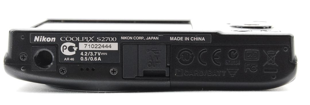 【美品/動作確認済】Nikon CoolPix S2700 バッテリー充電器付
