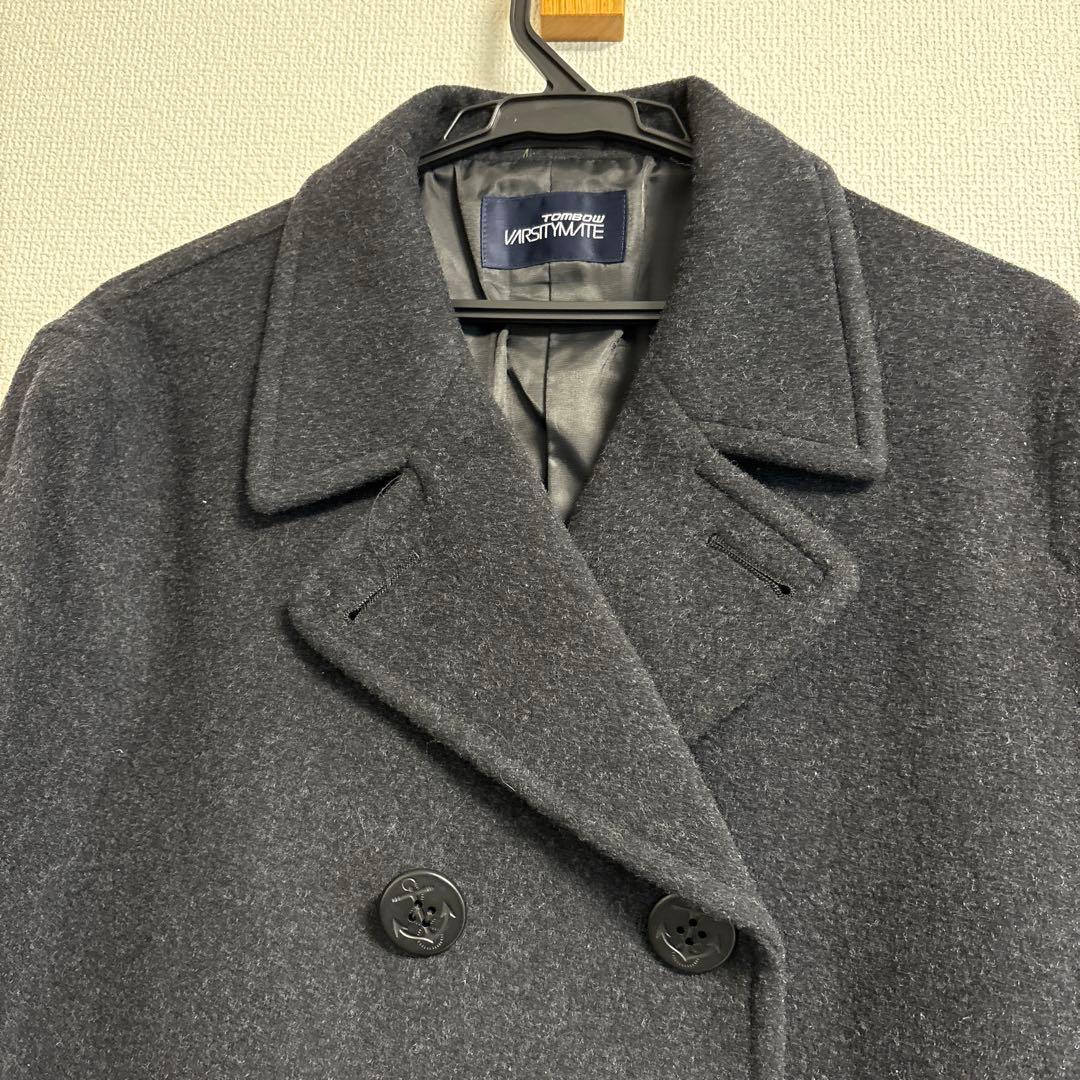 TOMBOW ダークグレー ピーコート　Lサイズ 美品