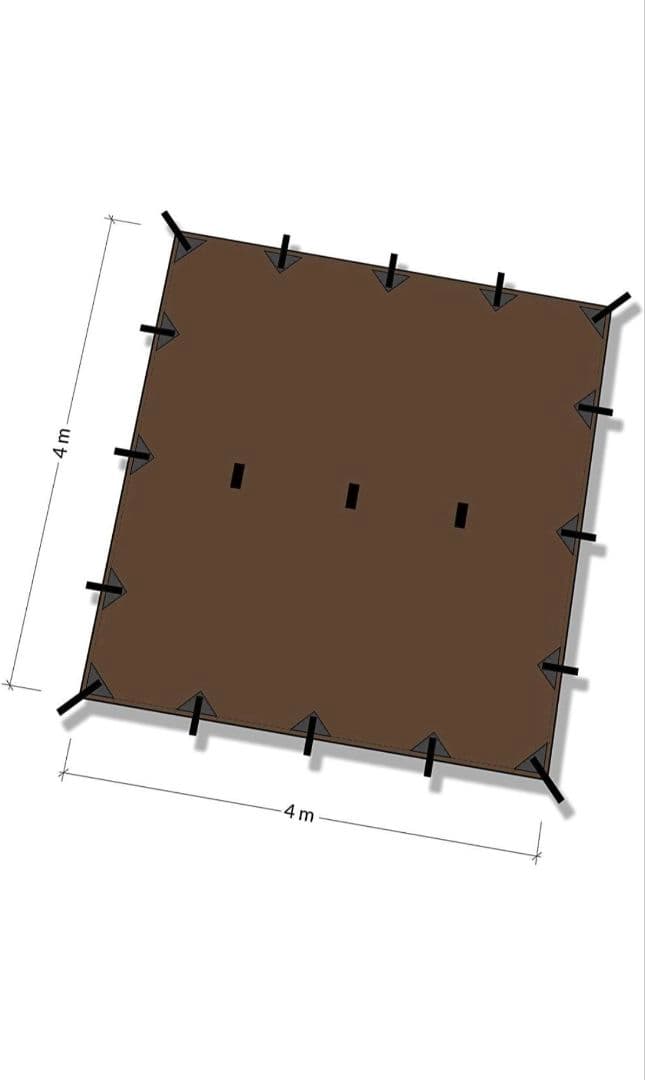 DDタープ 4×4 コヨーテブラウン