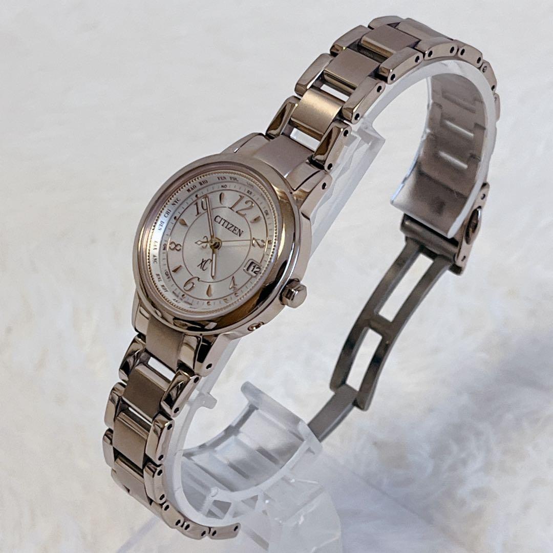 【美品】 シチズン xC クロスシー エコドライブ電波時計 レディース腕時計