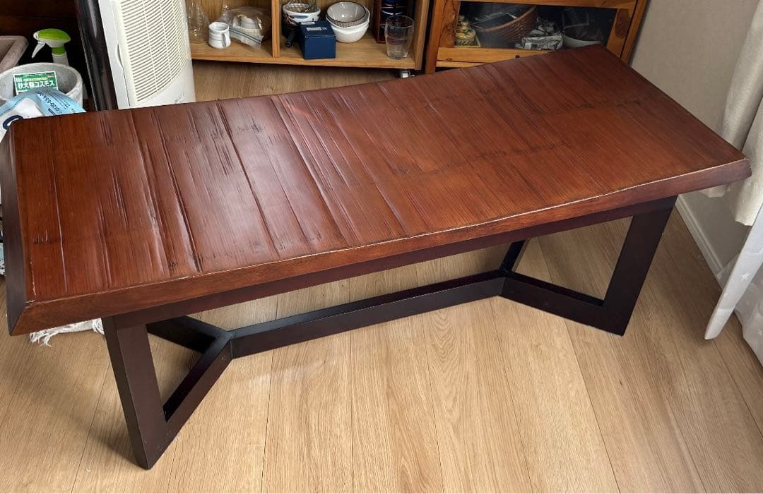 【美品】アジアン　バンブー　ベンチ　送料込み