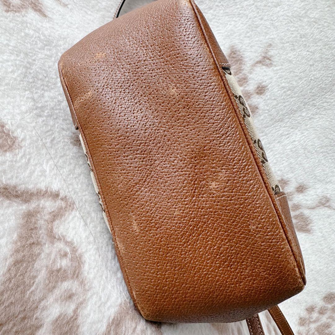 グッチ ブリー スモール バッグ ショルダー GG レザー キャンバス 2WAY