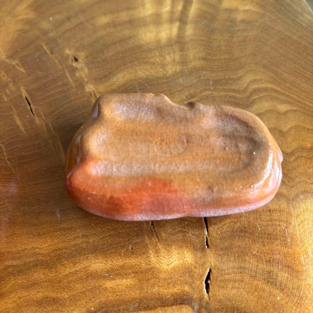 干支香合 北野天満宮司 吉村楽入造 丑年 楽焼 茶道具 共箱