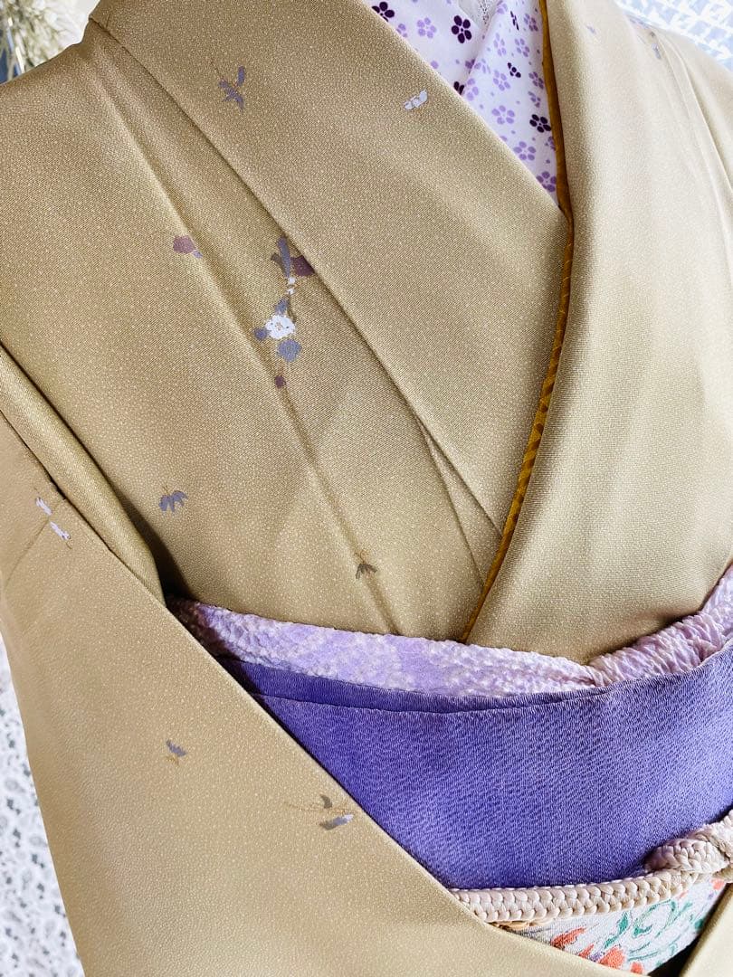 【さとよ様❤️単衣 正絹 江戸小紋に小花柄】