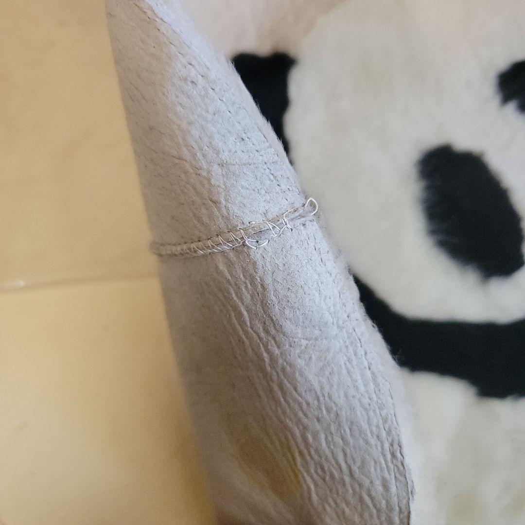 ご契約済みです！　3枚　ムートンラグマット　パンダ座布団ヴィンテージ倉庫片付け品