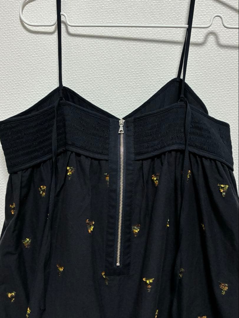 SLOBE IENA スローブイエナ　キャミ　レイヤード 刺繍　ネイビー