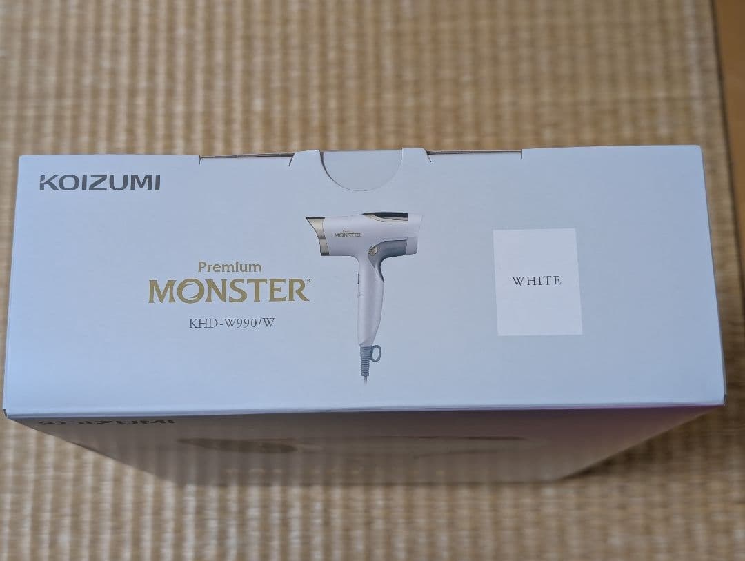 【新品】コイズミヘアードライヤープレミアムモンスター ホワイト KHD-W990