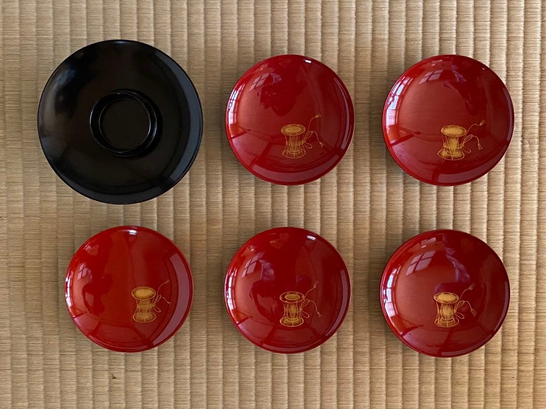 茶道具　懐石道具　漆塗