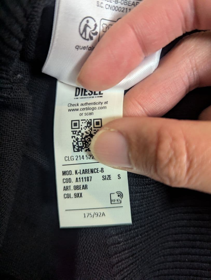 DIESEL 美品近年モデル グレン期長袖ニットセーター