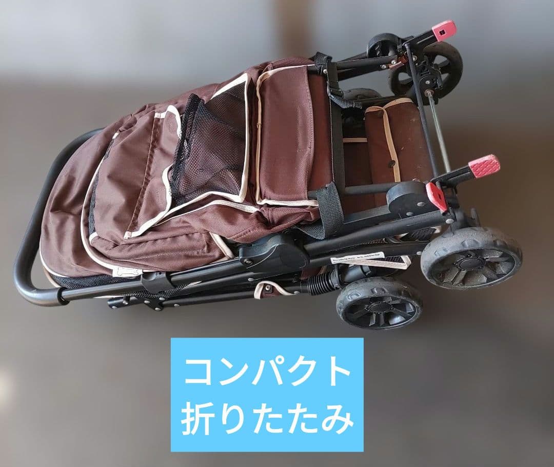 良品　Piccolo Cane ペットカート 小型犬用 ブラウン