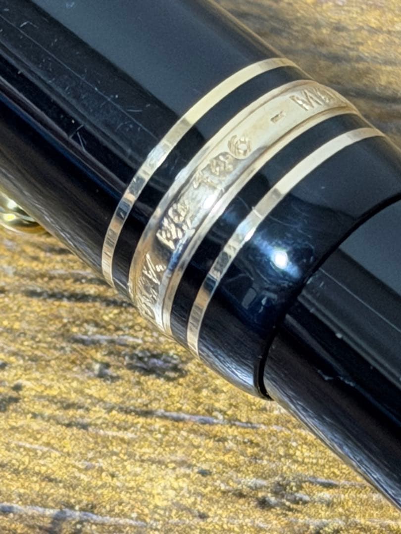 筆記確認&洗浄済　1980年代　全金　14K 146 モンブラン　万年筆　中細字