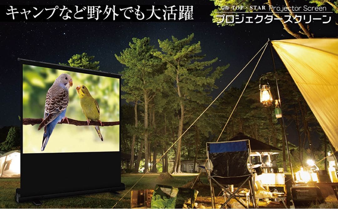 プロジェクタースクリーン 100インチ（自立式・床置き)