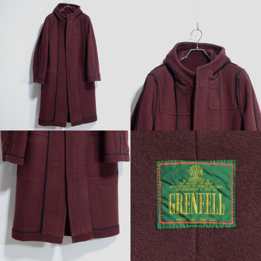 超極上品 旧タグ グレンフェル ダッフルコート ムーアブルック ワイン サイズM