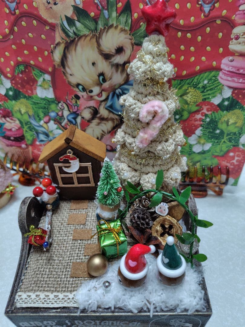 ハンドメイド　クリスマス飾り（お庭いっぱいChristmas❄）