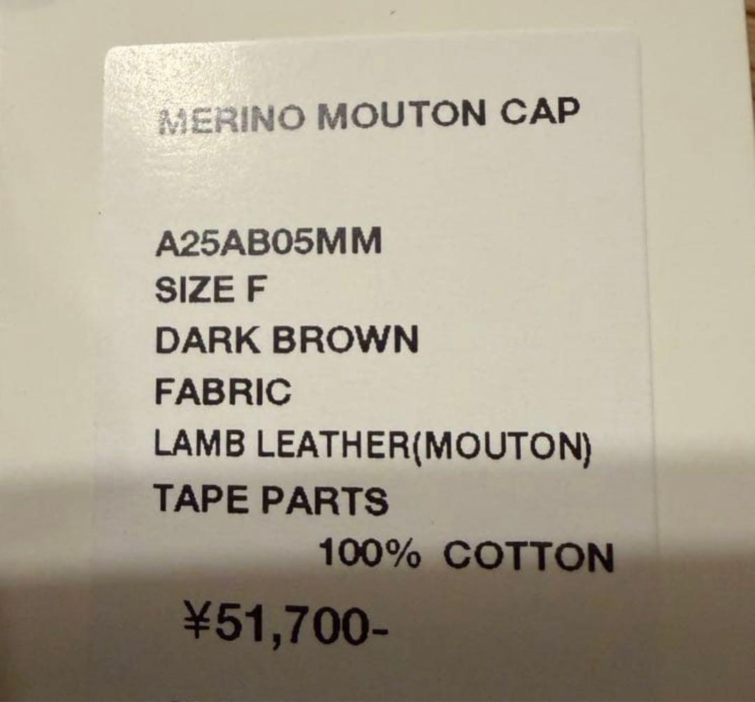 AURALEE MERINO MOUTON CAP メリノムートンキャップ