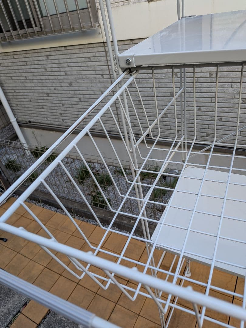 MUJI　無印良品　 スチールラック メタルシェルフ　ライトグレー　バスケット