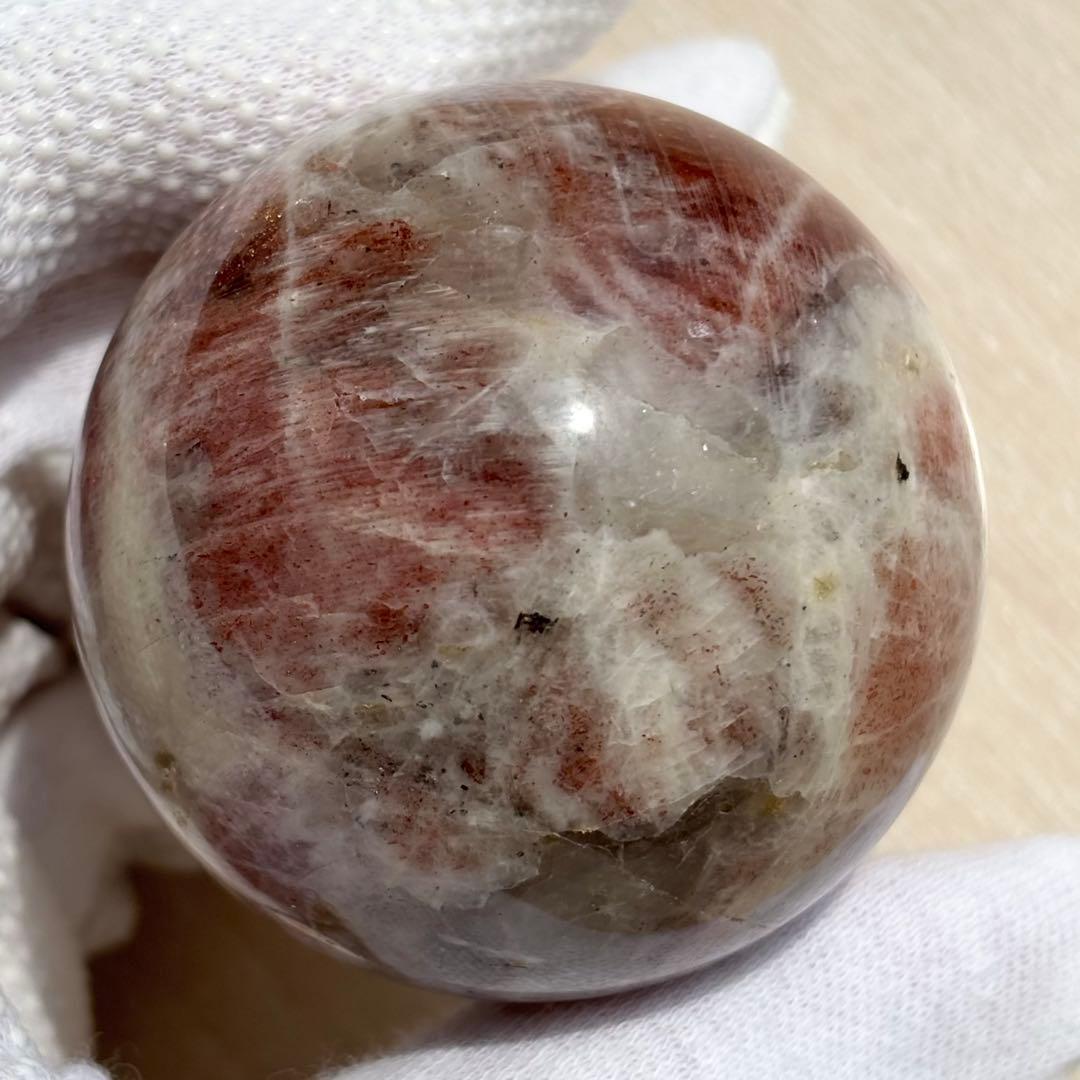 アルーシャサンストーン スフィア 天然石　パワーストーン　丸玉　サンストーン