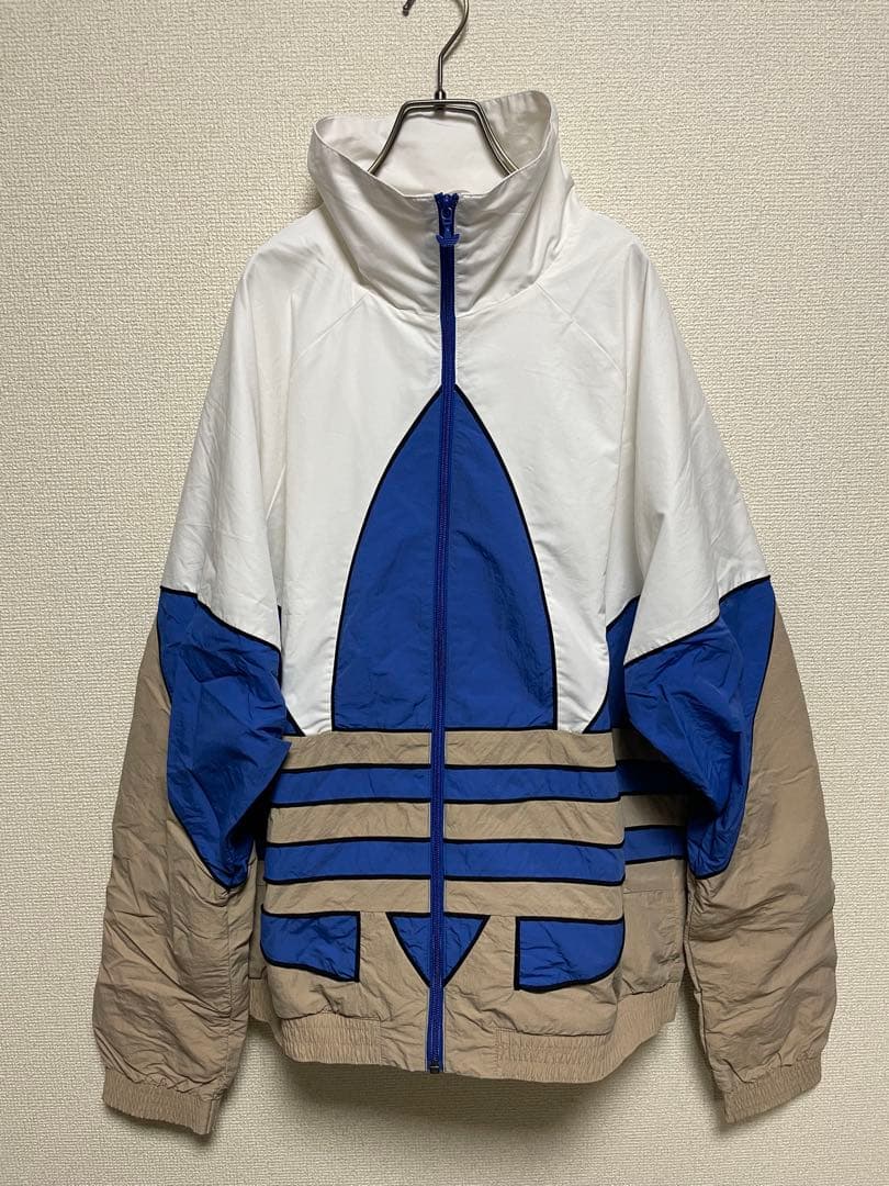 ★上下セット★ アディダスオリジナルス ナイロンジャケット・パンツ デカロゴ