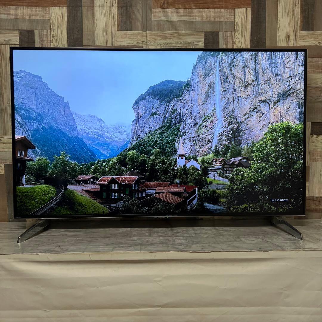 即日受渡❣️全国送料込シャープ60型4K液晶テレビ高精細大画面外付けHDD録画可能