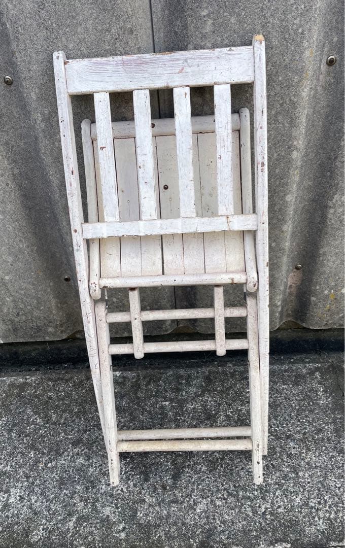 ビンテージ/フォールディングチェア/チェア/椅子/ナチュラルカラー/ホワイト