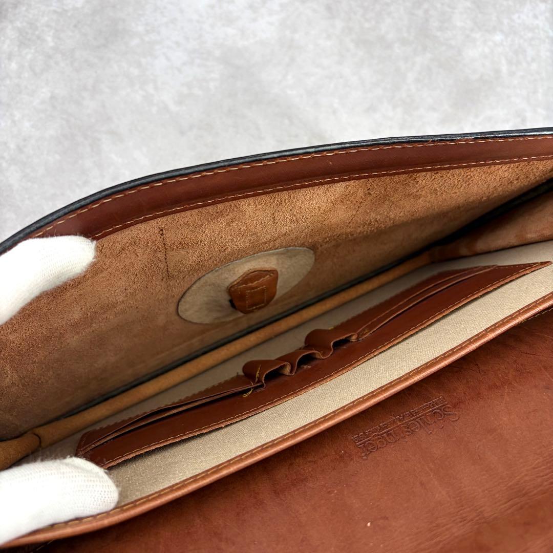 シュレスリンガー スリムブリーフケース ビジネスバッグ フルグレインレザー 本革