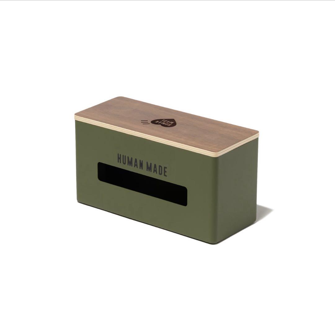 【セイジャス】HUMAN MADE ティッシュボックス カーキ