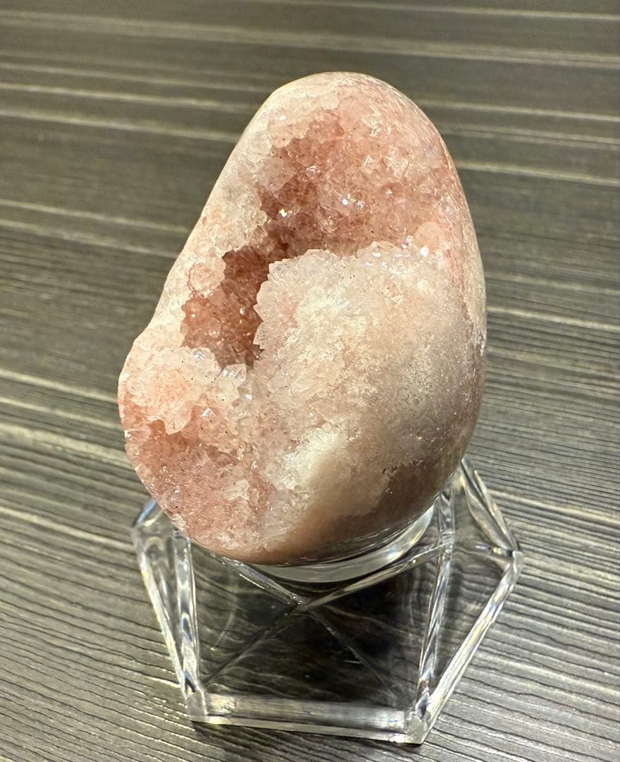 ピンクアメジスト 卵 ② 台座付き エッグ クラスター ドーム 桜瑪瑙 天然石
