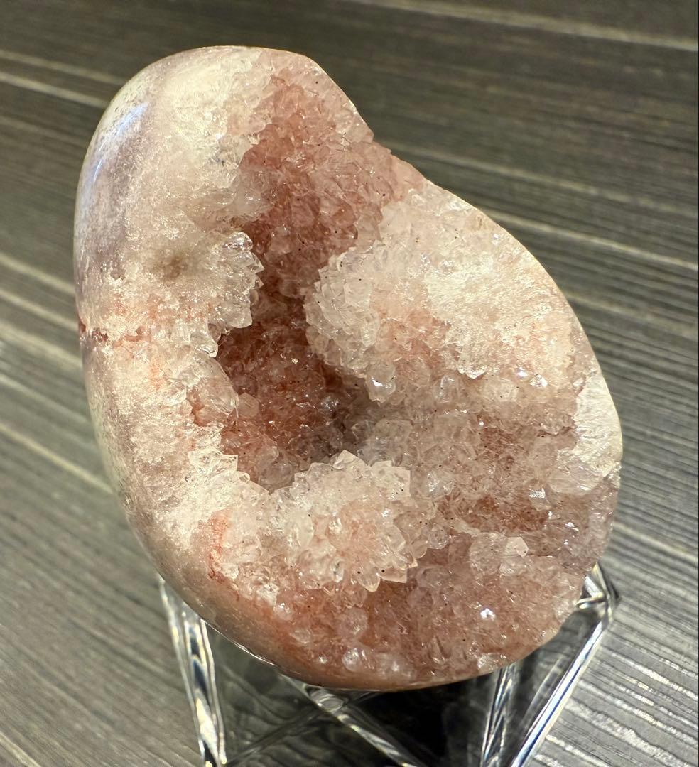 ピンクアメジスト 卵 ② 台座付き エッグ クラスター ドーム 桜瑪瑙 天然石