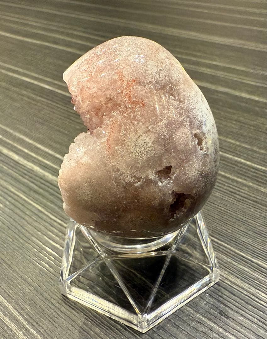 ピンクアメジスト 卵 ② 台座付き エッグ クラスター ドーム 桜瑪瑙 天然石