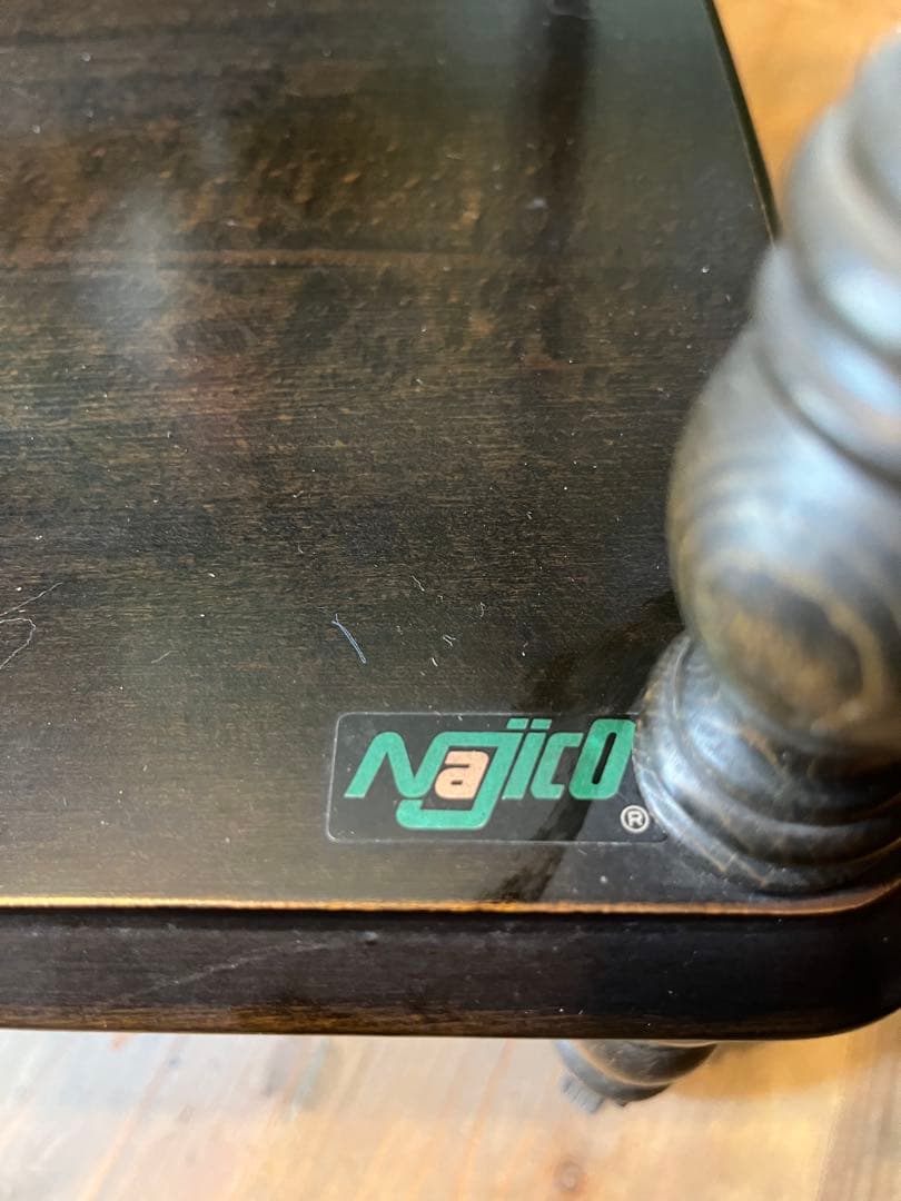 希少 ナジコ キッチンワゴン 棚 ガラス天板インテリア アンティーク 昭和レトロ