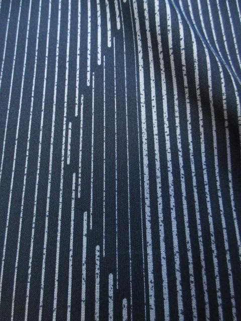 未着用に近い！本場縞大島紬＊もり絹織物＊着物＊証紙あり＊１６３ｃｍ＊裄６７