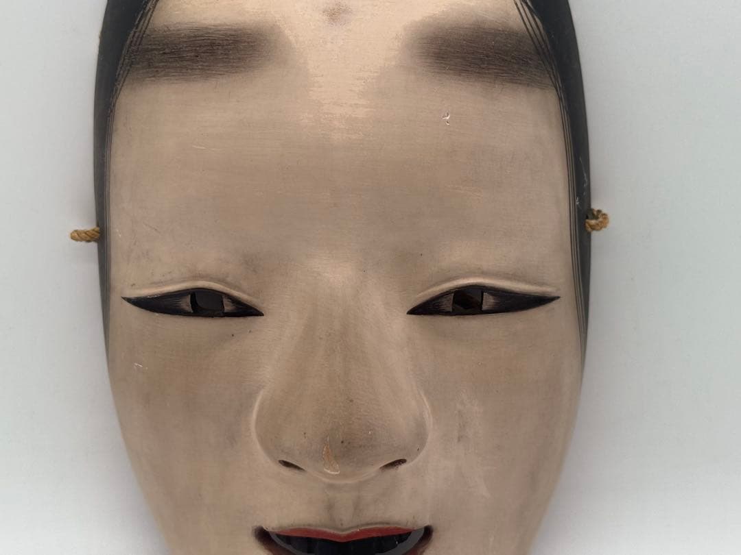 能面　増女　木彫　お面　女神　天女　送料込み260203