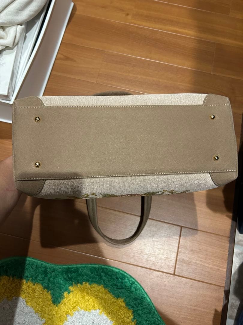 和装バッグ 美品 逸品 OKAJIMA 共箱付　象 花唐草 金彩 正絹 和装小物