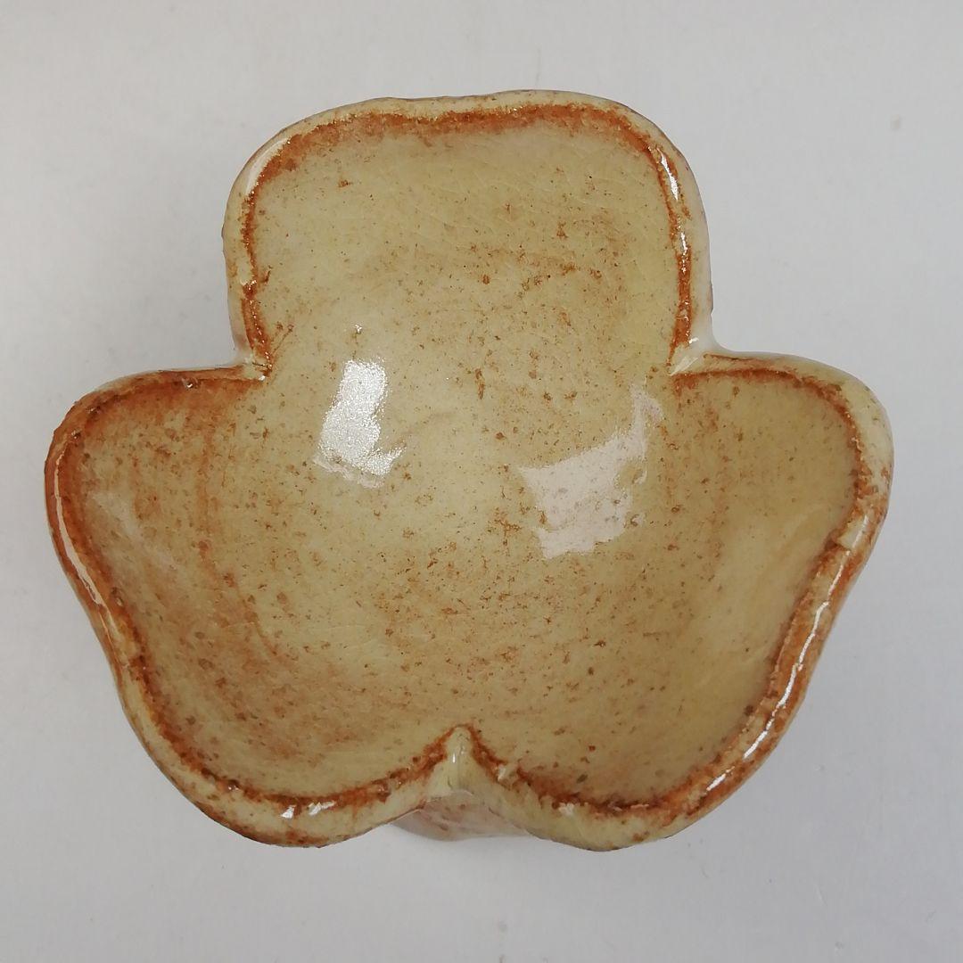 Ｔ７５０　蓋置　『萩焼』『三つ葉蓋置』『田原陶兵衛』　共箱　茶道具