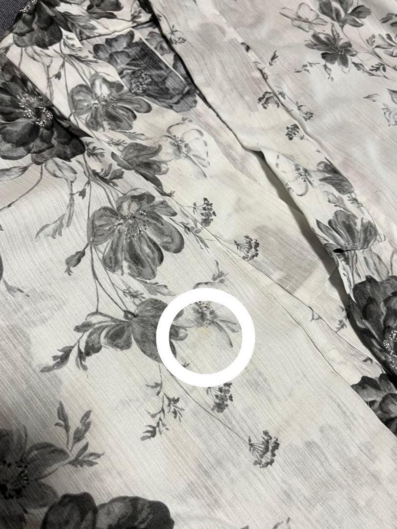 Ditaモノクロ花柄 水彩の十六夜色