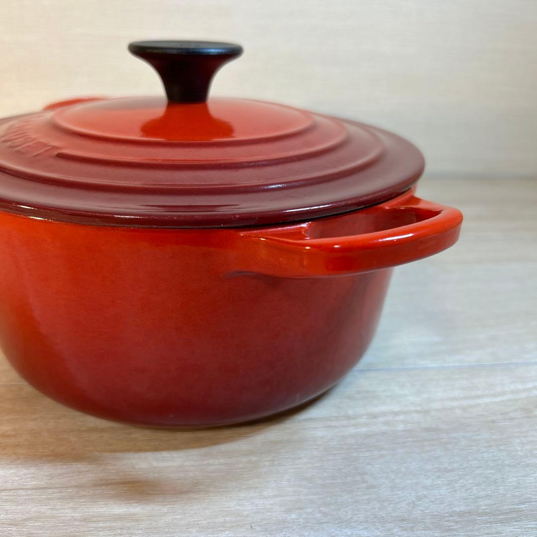 ルクルーゼ　ココットロンド　18cm チェリーレッド　両手鍋　鍋