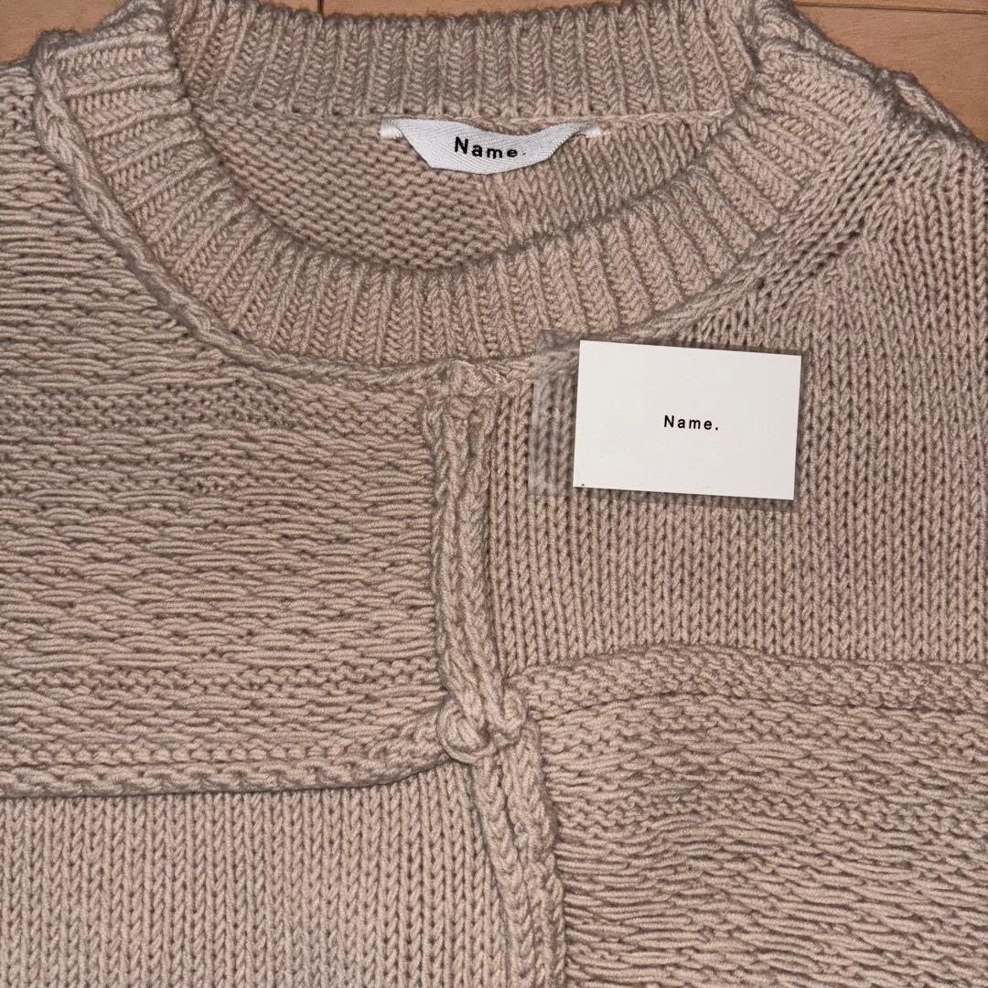【Name.】21AW PATCHWORK KNIT SWEATER 1