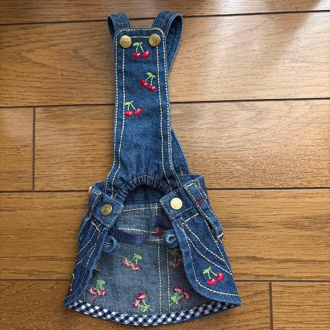 ブルブブ★さくらんぼ刺繍 デニムスカート XXS