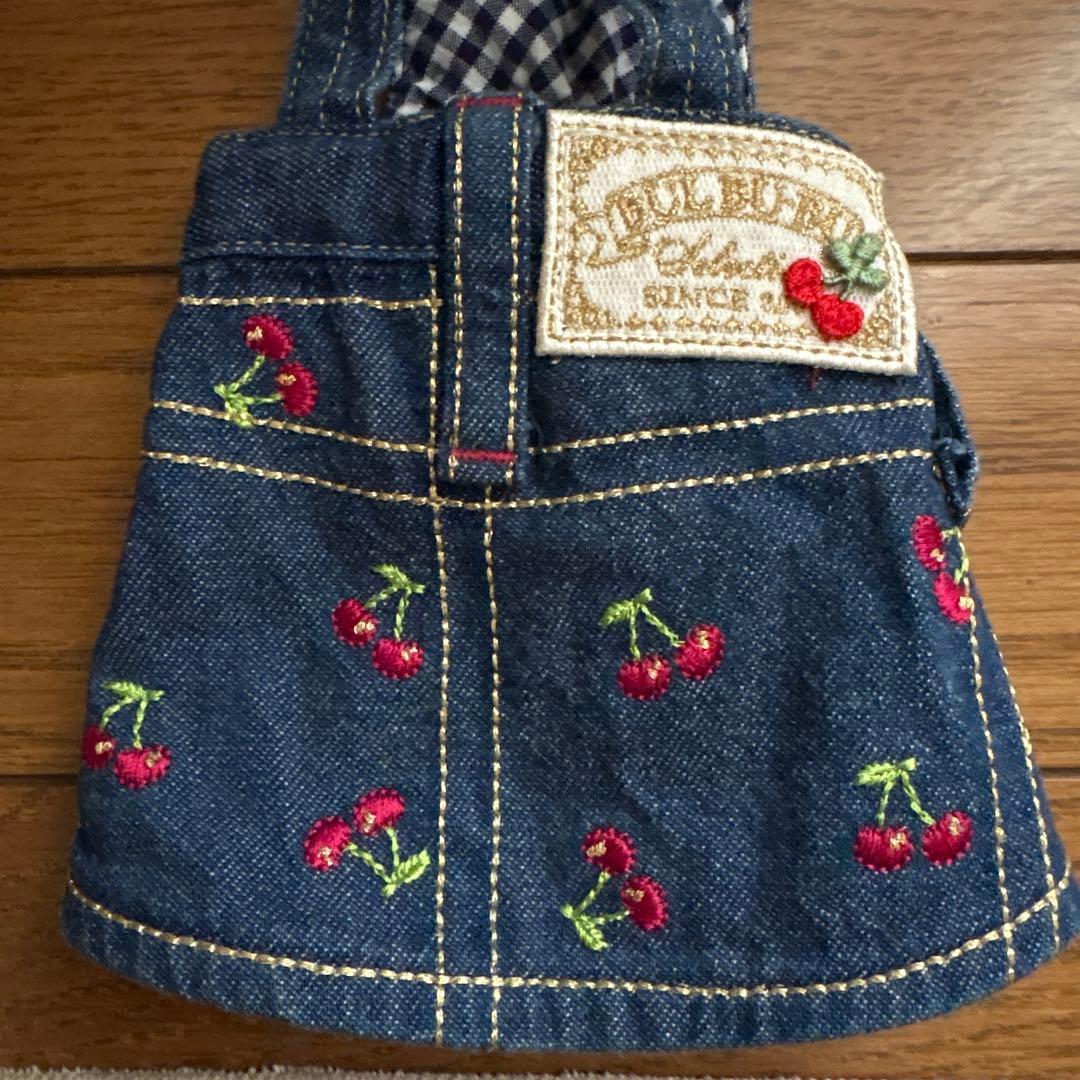 ブルブブ★さくらんぼ刺繍 デニムスカート XXS