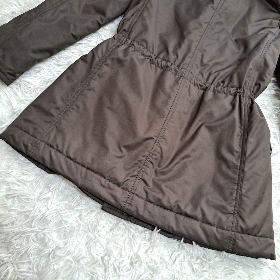 【BURBERRY BLUE LABEL】ラクーンファーノバチェックモッズコート