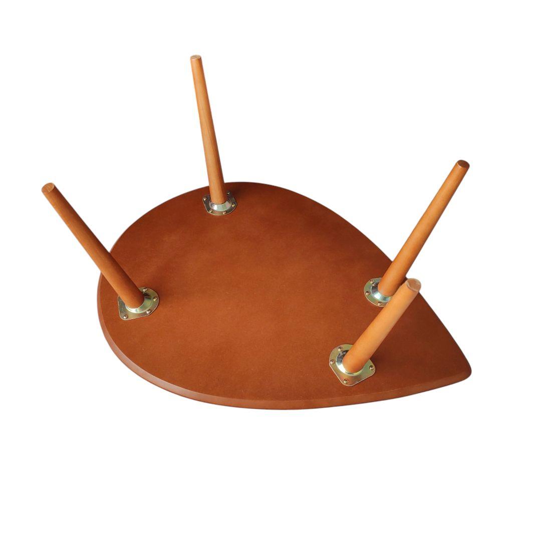 ローテーブル　リーフ　葉型　木製　センターテーブル