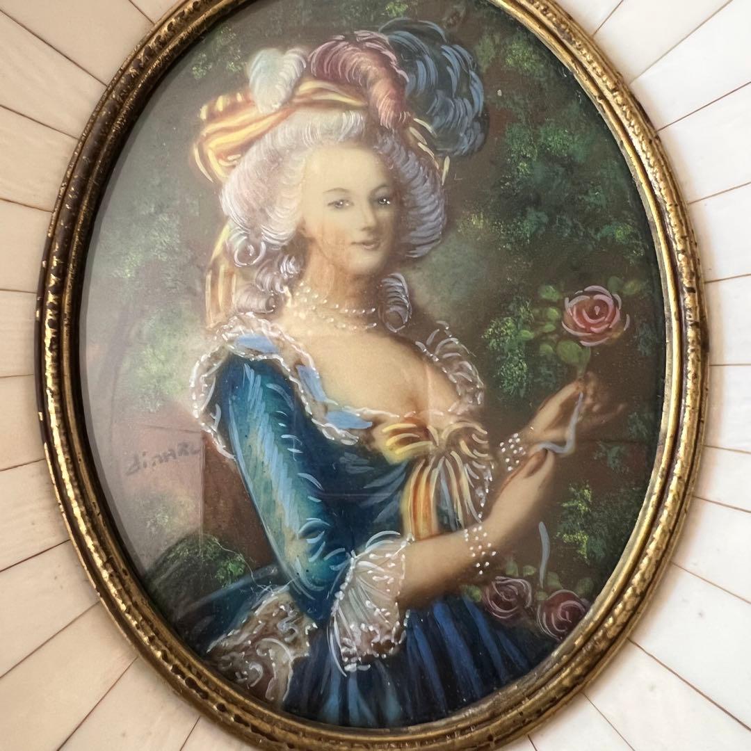 フランス　アンティーク♡ マリー　アントワネット　ミニチュアール　肖像画